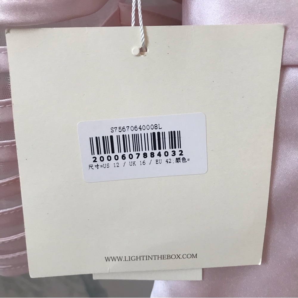NWT Lanting Bride Pink Satin Dress - Picture 11 of 12